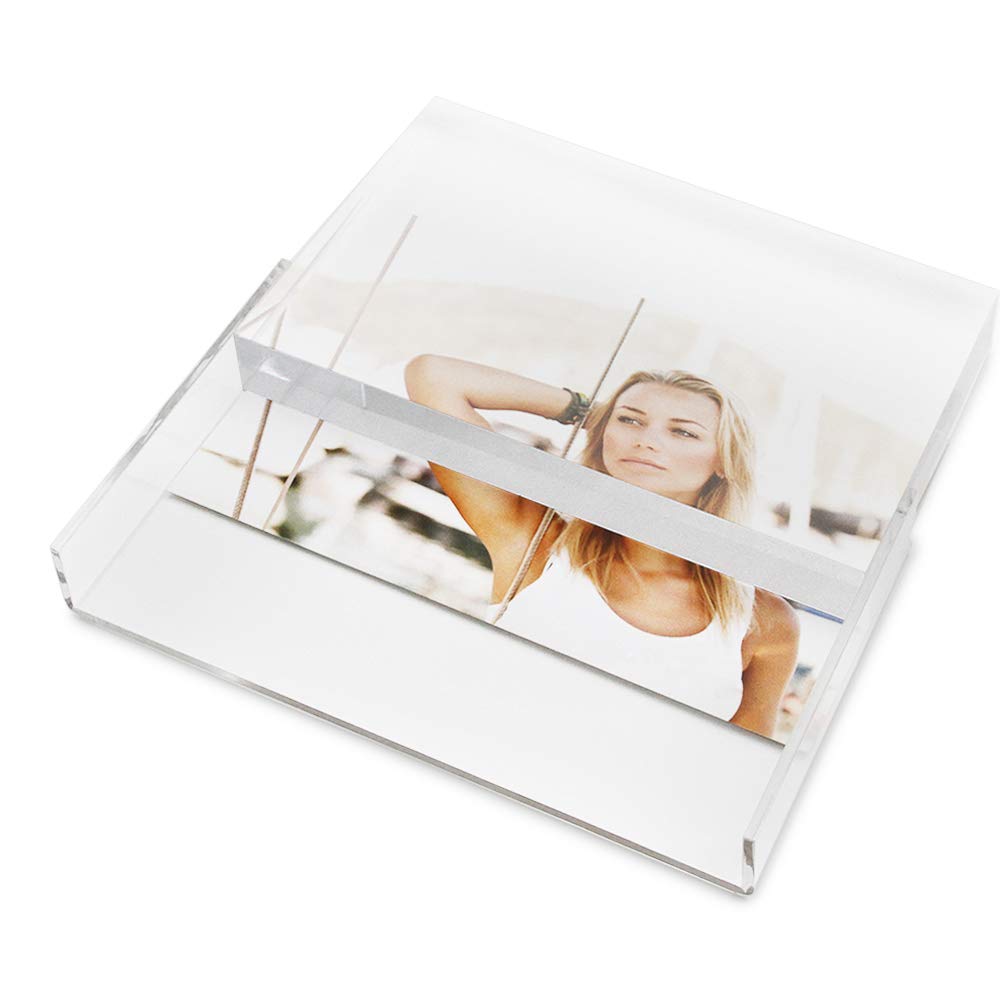 Afuly 4x6 Acrylic Picture Frames Clear Double Sided Photo Frame Unique Thanksgiving Present Tabletop Display 2 Pack
