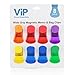 VIP Home Essentials - Wide Finger Grip With Comfort Cover - Versatile All-Purpose Food Bag & Fridge Magnet Clips - Set of 8