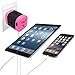 LOOP World Adapter Plug, Worldwide Travel Adapter Charger [US UK EU AU CN] w/ Dual USB Charging Ports & Universal AC Socket - Safety Fused (Pink)