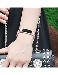 WISLECT Compatible Fitbit Alta Bands, acero inoxidable, reemplazo de correa de metal compatible con Fitbit Alta y Fitbit Alta HR Smart Fitness Watch