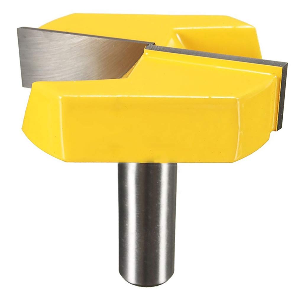 Router Bit 1/2 Inch Shank, Double Flute Planing Cleaning Bottom Router Bit, Slab Flattening Milling Cutter, CNC Grooving Bit Woodworking Milling Cutter Tool