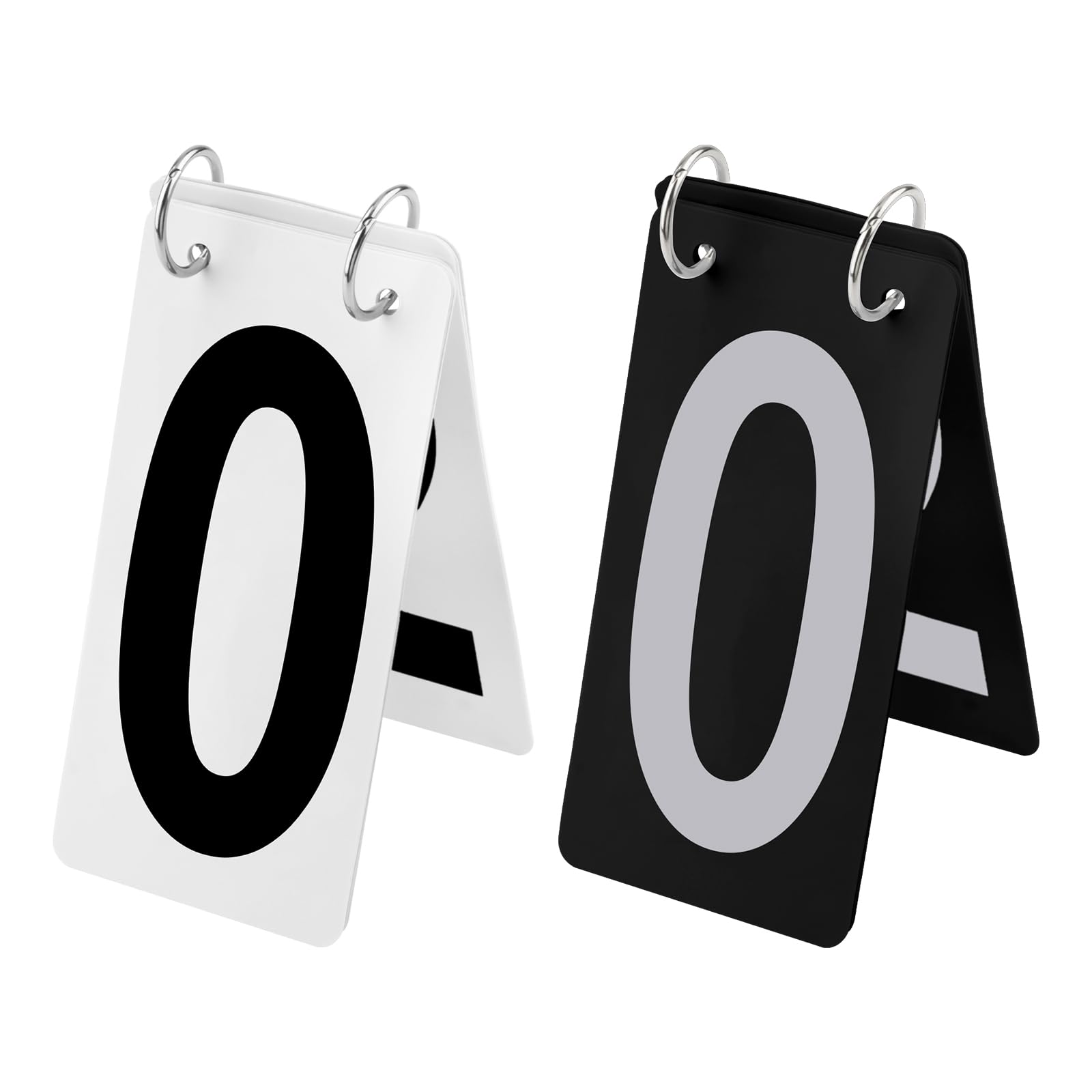 GOGO 2 Sets Tennis Score Keepers, 2.5 x 5 Inch, Black & White Number 0-9 Double Sides