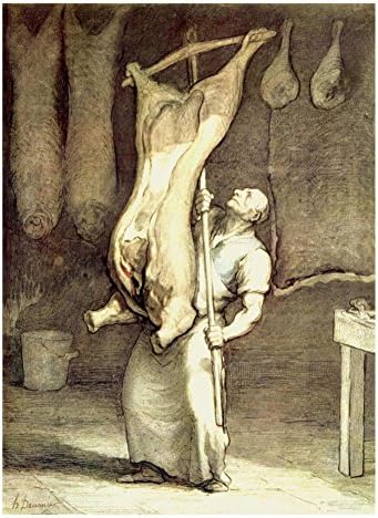 Honoré Daumier (The butcher) Art Poster Print 13 x 19in with Poster Hanger