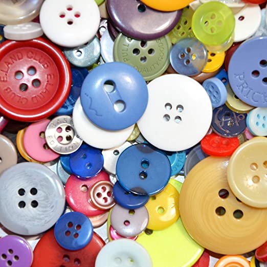1000 pcs Multicolored Round Buttons with 2-4 Holes, Perfect for Arts, Crafts, and Tailoring Projects!