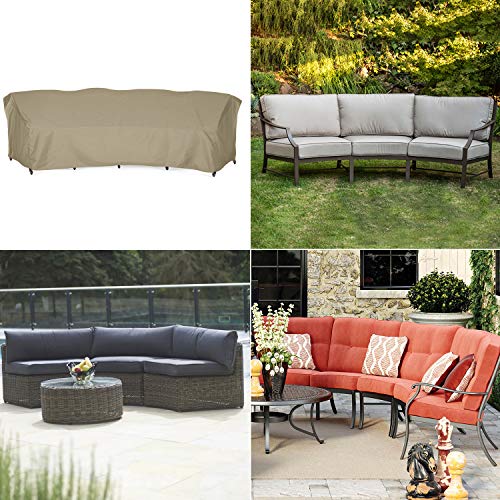 SunPatio Outdoor Sectional Couch Cover, 150"L(back)/112"L(front) x 36"W