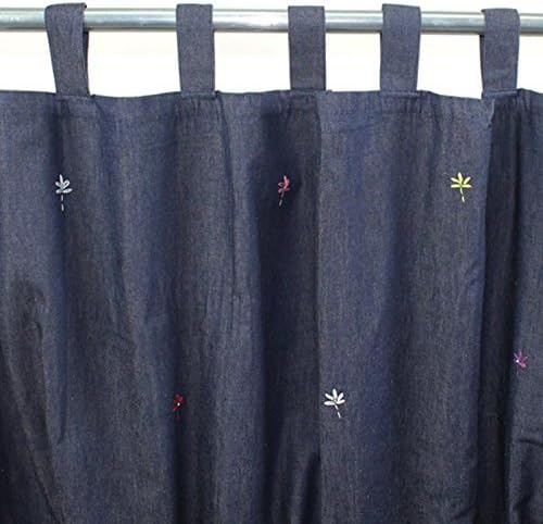 Thedecofactory Woodstock (150x250 cm) Dark Blue Denim Cotton Curtain