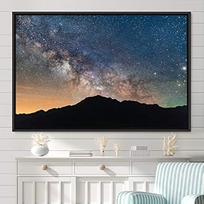 signwin Framed Canvas Wall Art Starry Sky Aerial...