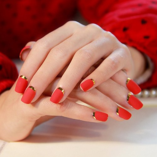 Fake Nails False Nail Design Pretty Nail Designs Red Fake Nails