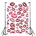 Laeacco Customizable 3x5ft Vinyl Photography Lips Theme Cartoon Children Girls Lovers Adults Portraits Background Attractive Photo 1x1.5m Studio Backdrop