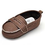 Voberry® Baby Toddlers Boys' Canvas Slip-On Loafers Flat Sneaker (4~8 Month, Coffee)