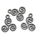 Housweety 50PCs Gunmetal Celtic Triskelion Charm Pendants 16x13mm(5/8