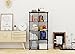 KOUSI Portable Wardrobe Closets Wire Shelf, Cube Storage, Bedroom Armoire, Storage Organizer, 5 Cubes + 1 Hanger