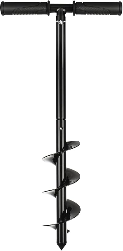 VIDETOL 10X60cm Manual Fence Post Auger with Non-Slip Handle