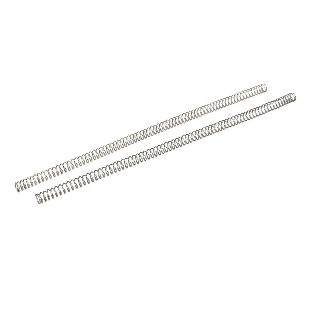 sourcingmap 1mmx10mmx305mm 304 Stainless Steel Compression Springs Silver Tone 2pcs