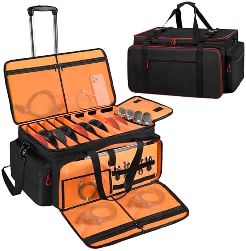 Amazon.com: XIDIHF Large DJ Cable Gig Bag with Adjustable Dividers
