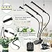 Grow Light for Indoor Plant,BEIEN 60W 144 LED Auto ON/Off Timer Full Spectrum Plant Lights 3/6/12H Cycle Timing Stepless Dimmable Brightness 4 Switch Modes,Tri Head Adjustable Gooseneck