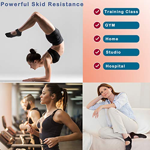 image for Yoga Socks Non Slip Skid with Grips Barre Socks Pilates Socks for Wome