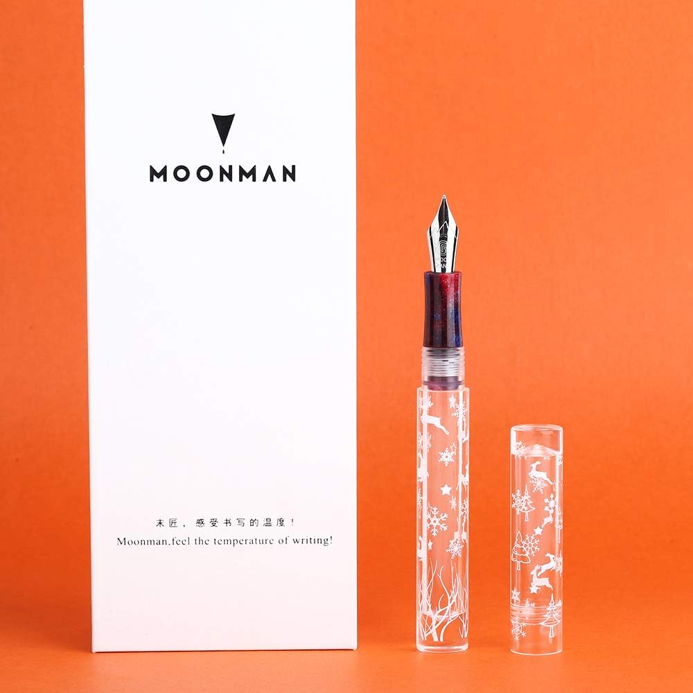 Moonman C1 Snowflake Eyedropper Fountain Pen Extra Fine