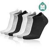 Zisuper Womens Low Cut Ankle Athletic Socks No Show Sport Breathable Organic Cotton Tab Sock 6 Pack