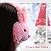 Dylan Volume Limiting Wired Headphone for Children Over-Ear Retractable Cord Animal Bunny- Pink