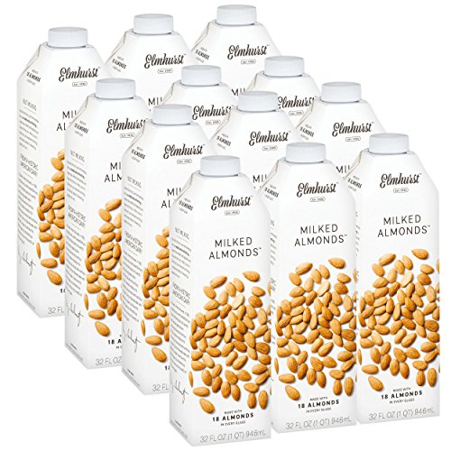 Elmhurst Milked Almond Milk - 32 Fluid Ounces (Pack of 12) Only 5 Ingredients, 4X the Protein, Non Dairy, Keto Friendly, No Added Gums or Emulsifiers, Vegan - Thumbnail 7