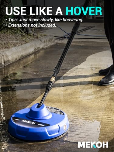 MEKOH Large Patio Cleaner Attachment for Karcher K2, K3, K4 | 31cm Cleaning Path, Max. 180 bar, Karcher Pressure Washer Accessories for Wooden Decking, Brick Paving, Stone Floor Cleaning