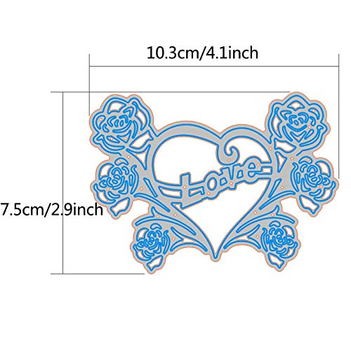 Rose Flower Dies Butterfly Metal Cutting die Heart Stencil Dies for Card Making Template