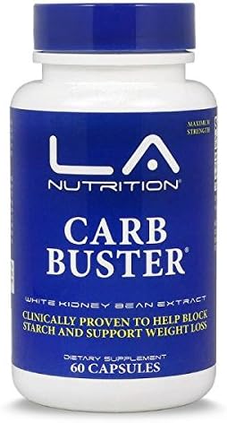 Carb Buster 100% Pure White Kidney Bean Extract 1000mg per serving Patented Phase 2 Best Carb Blocker and Fat Blocker-Starch Intercept Supplement For Weight Loss