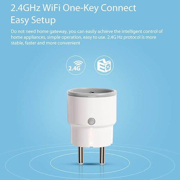 HAJZF Smart Plug Europeo Serie WiFi Aplicacin De Control Remoto De Aplicaciones Compatible con Alexa Echo Google Home IFTTT Funcin De Temporizacin No Requiere Concentrador