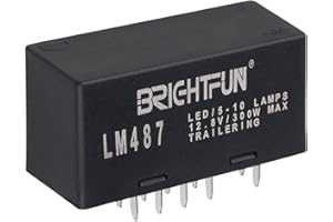 BrightFun 10-Pin Hazard Warning and Turn Signal LED Flasher Relay, LM487 10383321 for Chevy Tahoe GMC 2003-2006