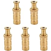 Brass Pool Cover Anchors for Concrete &amp; Paver Deck, Fits 3/4" Hole - 5 Pack | Universal Fit Size, Includes bolts, Rust-Resistant, Ideal for Inground Pool Safety Covers, Durable &amp; Easy to Install