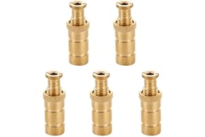 The Door Bull Brass Pool Cover Anchors for Concrete & Pavers Deck, Universal Size Fits 3/4" Hole, Ideal for Inground Pool Safety Covers, Durable & Easy to Install (5 Pack)