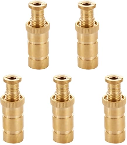 2 Pack Brass Pool Ladder Anchors With Escutcheons - 4 Inch Height, Fits 1.90"-1.96" Pool Rails, Heavy Duty In-Ground Swimming Pool Support