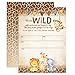 Jungle Safari Baby Shower Invitations - Safari Animal Invitation - 20 Fill-In Invitations and White Envelopes - Boy or Neutral Baby Shower Party - Monkey, Lion, Elephant, Giraffe