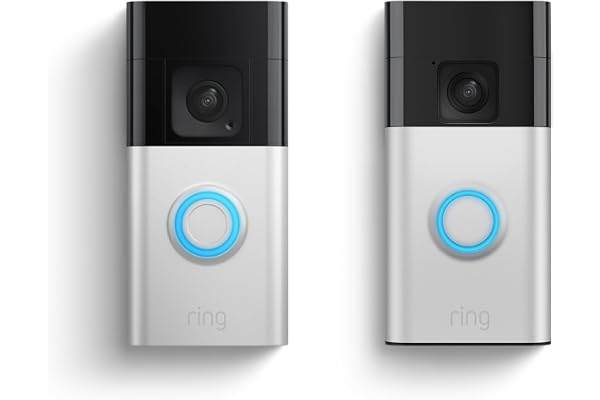 Ring Battery Doorbell Plus with Ring Battery Doorbell, Satin Nickel