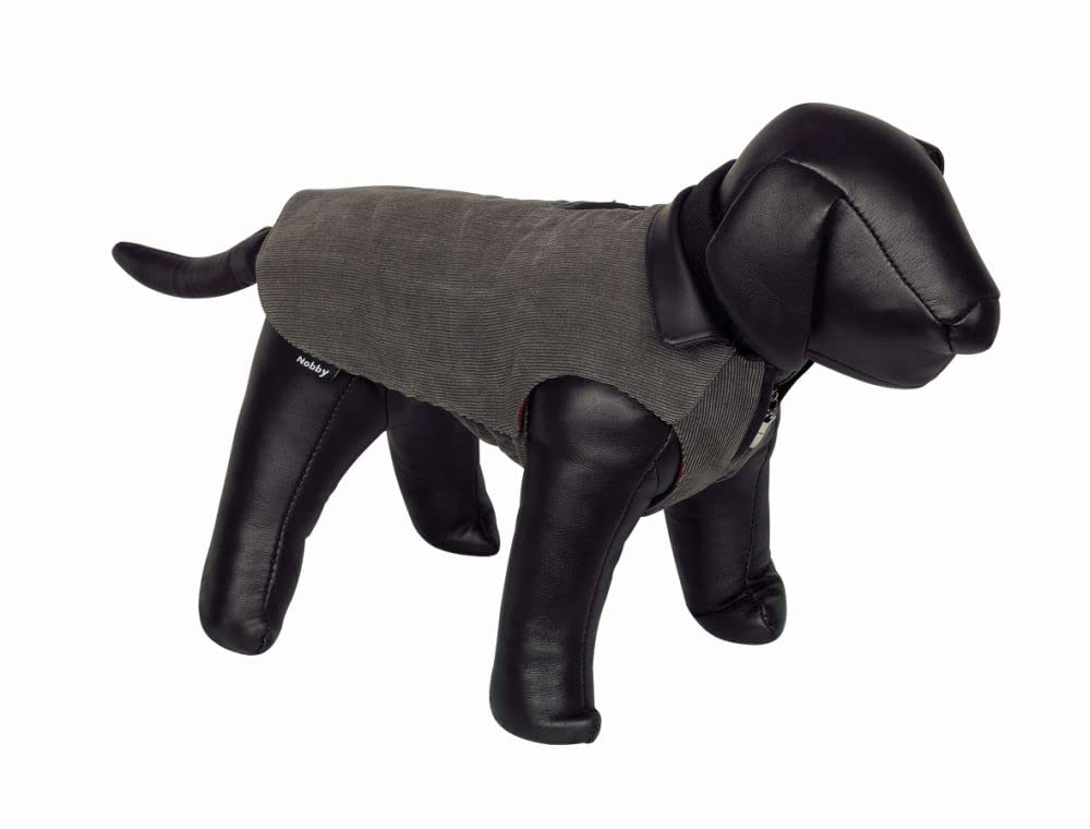 Nobby Corduro Dog Coat, 29 cm, Grey