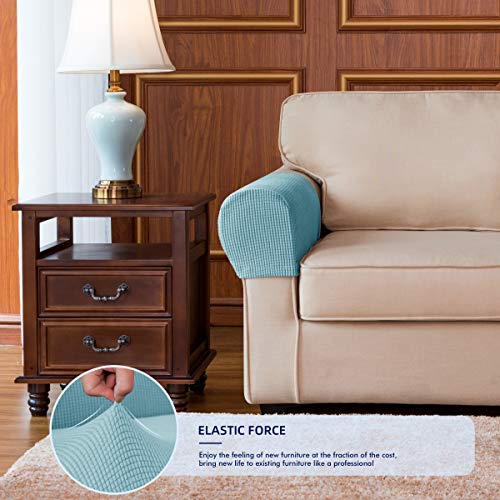 subrtex Stretch Armrest Covers Spandex Arm Covers for Chairs Couch Sofa Armchair Slipcovers for