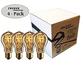 Edison Light Bulb - 40W A19 Quad Loop Filament bulb - Vintage - 4-Pack - Shmeer Lighting