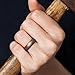 ThunderFit Silicone Wedding Bands for Women, Dome Unique Anniversary Rings 5.5mm Wide 2mm Thick - 1/2/3/4/5/6/7/8/12 Variety Multipack (Bronze, White, Silver, Rose Gold - Size 6.5-7 (17.35mm))