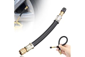 POOUTY Universal Flexible Tire Valve Extenders - Stem Extension Tire Inflator Nozzle, Adaptor for Car, Motorcycle, RV, Truck, Bike, Scooter (4'')