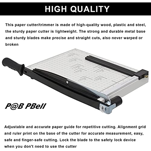 PB PBell Guillotine Paper Cutter & Paper Trimmer, 12 Sheet Capacity