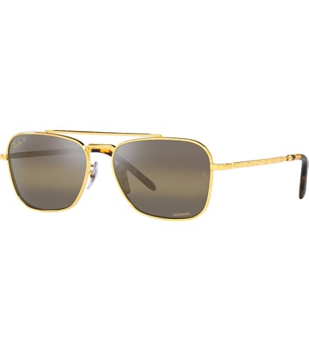 Amazon.com: Ray-Ban Unisex RB3136 Caravan Square Sunglasses, Gold