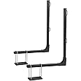 ECOTRIC RV Portable Waste Tote Tank Carrier RV Camper Trailer Bumper Rack Support Bracket with Heavy-Duty Hardware and Straps Fits 4-4.5 inches Wide and 3.6-6 inches High Bumpers