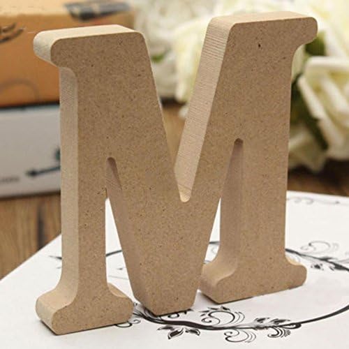 Wooden Alphabet, Woopower Freestanding A-Z Wood Wooden Letters Hanging Wedding Home Party Decor Name Plaques/Words/ Wall/Door Art/Craft/Sign,10cm/3.94(M)