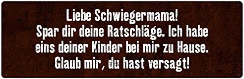 Liebe Schwiegermama Geschenk Schwiegermutter Freches Schild Mit Spruch Amazon De Kuche Haushalt