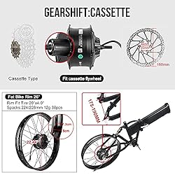 BAFANG 48V 1000W Rear Hub Motor : 26 Inch Fat Tire
