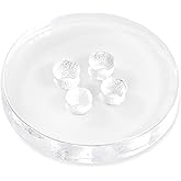 Clear Buttons Pack of 50 3/4" (19 mm) Transparent Sewing Buttons 0.75 inch 4 Hole 30L Round Bulk Crafts Replacement Large Plastic Button for Dress Pants Shirt Skirt Blouse Decorative Craft DIY