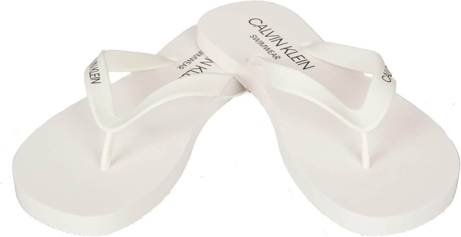 calvin klein white flip flops