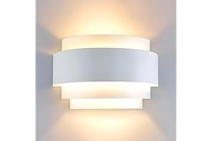 LightInTheBox Modern Wall Sconce Indoor Wall Light Fixture Half Moon Metal Wall Lamp White for Stair Hallway Home Theatre Bed