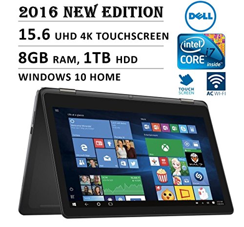 UPC 884116168874, 2016 Newest DELL Inspiron i7568 Flagship High Performance 2-in-1 15.6&quot; 4K Ultra HD Touchscreen Convertible Laptop PC, Intel Core i7-6500U Processor, 8GB RAM, 1TB HDD, Backlit Keyboard, Windows 10